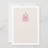 赤ちゃん衣服物干しボホガール赤ちゃんシャワー 招待状 (裏面)