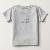 赤ちゃん言葉の乳児用よちよち歩き服 ベビーTシャツ (裏面)