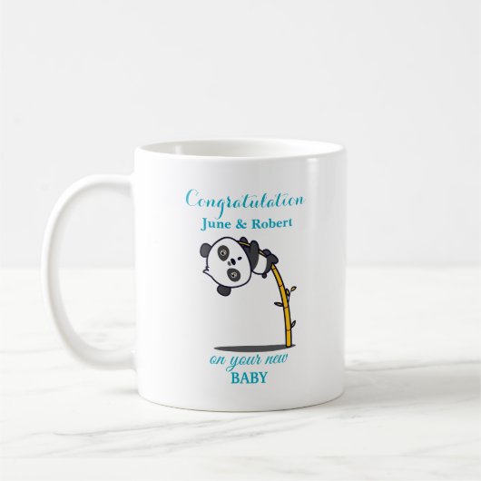 赤ちゃん誕生おめでとう コーヒーマグカップ (左)