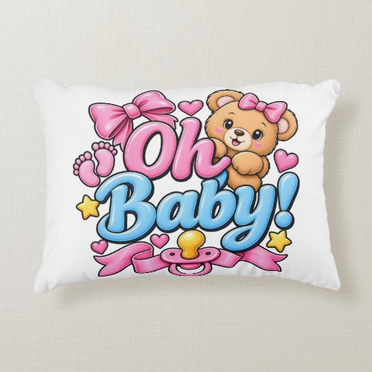 赤ちゃん誕生お祝いデザイン アクセントクッション (正面)