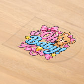 赤ちゃん誕生お祝いデザイン アクリル招待状 (レイダウン)