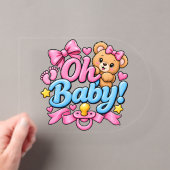 赤ちゃん誕生お祝いデザイン アクリル招待状 (インサイチュ (ポータブル))