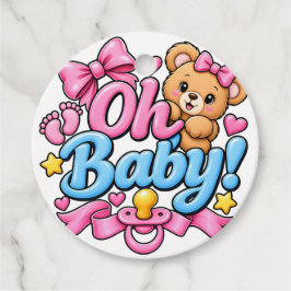 赤ちゃん誕生お祝いデザイン フェイバータグ