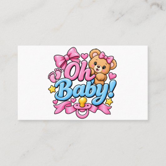 赤ちゃん誕生お祝いデザイン 名刺 (正面)