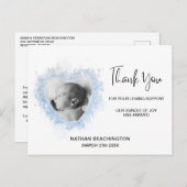 *~* 赤ちゃん誕生のお知らせ - ありがとう ハート ポストカード (正面/裏面)