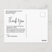 *~* 赤ちゃん誕生のお知らせ - ありがとう ハート ポストカード (裏面)