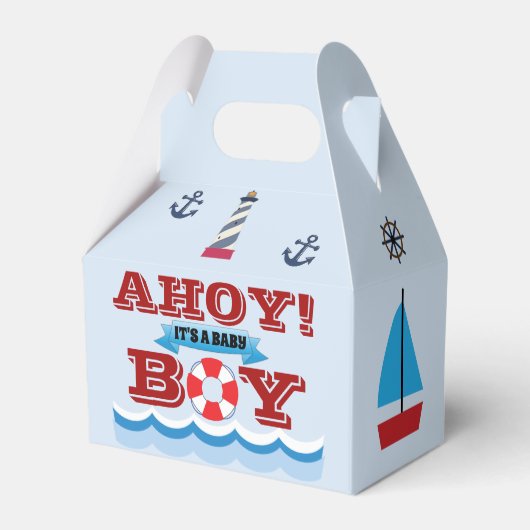 赤ちゃん誕生！男の子だよ 4" x 2.5" x 5" フェイバーボックス (裏面サイド)