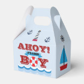 赤ちゃん誕生！男の子だよ 4" x 2.5" x 5" フェイバーボックス (正面サイド)