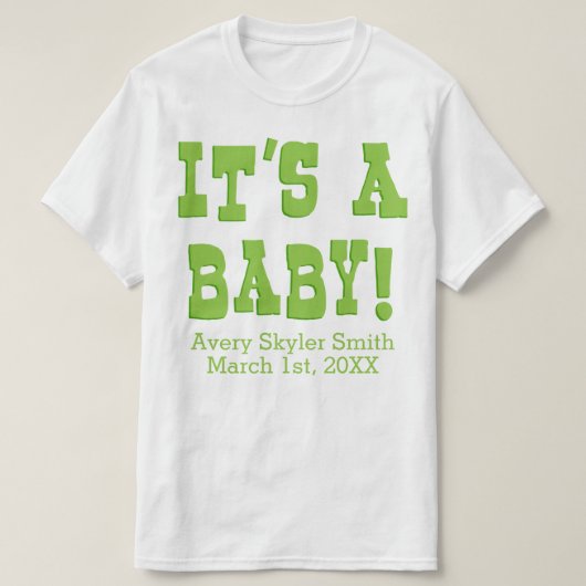 赤ちゃん誕生! Tシャツ (デザイン正面)
