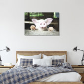 赤ちゃん豚ペン、豚 キャンバスプリント (インサイチュ (寝室))