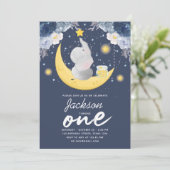 赤ちゃん象が月で最初の誕生日を祝う 招待状 (スタンド正面)