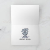 赤ちゃん象とママとパパ カード (内部)