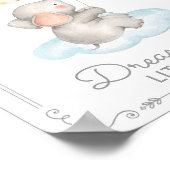 赤ちゃん象と風船の大きな夢の保育園デコレーション ポスター (角)