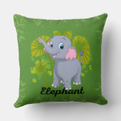 赤ちゃん象のクッション（子供用） - かわいいベビーグッズ クッション (裏面)