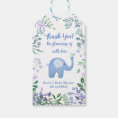 赤ちゃん象のサンクスBaby Shower ギフトタグ (正面)