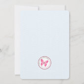 赤ちゃん象のバブルバス男の子ベビーシャワー 招待状 (裏面)