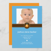 赤ちゃん象の写真 出生発表 案内状 (正面/裏面)