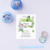 赤ちゃん象の洗礼　バウティスモ　バウティゾ　招待状 チラシ (シングル)