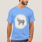 赤ちゃん象の青いゲストオブオナー Tシャツ (正面)