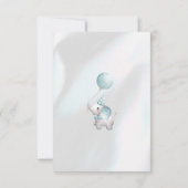 赤ちゃん象の1歳の誕生日 招待状 (裏面)