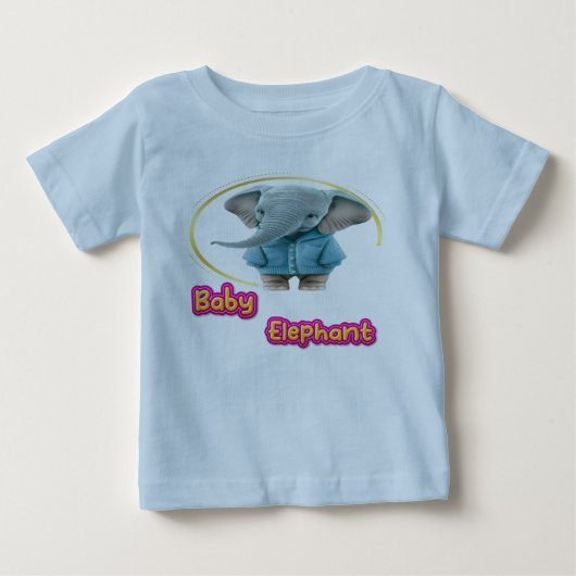 赤ちゃん象 ベビーTシャツ (正面)