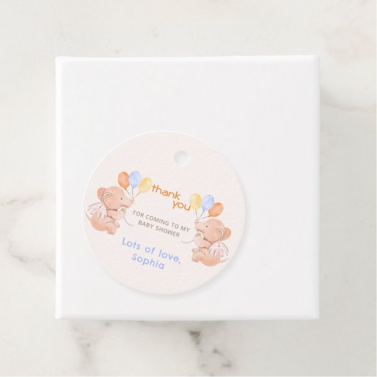 赤ちゃん象 感謝の気持ちのタグ フェイバータグ (インサイチュ)