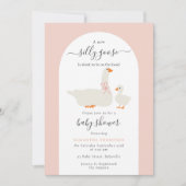 赤ちゃん間抜けガチョウの損失の赤ちゃんシャワー 招待状 (正面)