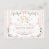 赤ちゃん間抜けガール向けピンクボウグースブック エンクロージャーカード (正面)