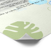 赤ちゃん青い恐竜のバルーンと言わない ポスター (角)