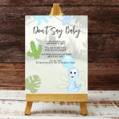 赤ちゃん青い恐竜のバルーンと言わない ポスター