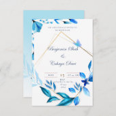 赤ちゃん青い花弁と白シンプルい結婚乳頭誘発剤 (正面/裏面)