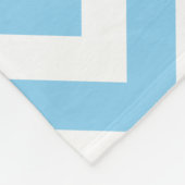 赤ちゃん青と白の大きいサイズ横山形 フリースブランケット (角)