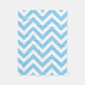 赤ちゃん青と白の大きいサイズ横山形 フリースブランケット (正面)