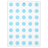 赤ちゃん青と白の水玉模様 クリップボード (裏面)