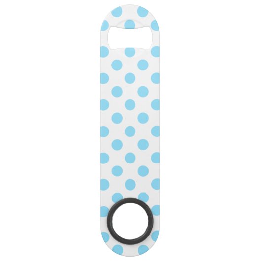 赤ちゃん青と白の水玉模様 スピード栓抜き (正面)