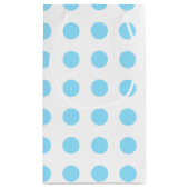 赤ちゃん青と白の水玉模様 スモールペーパーバッグ (裏面)