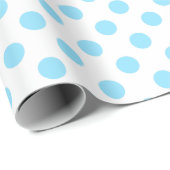 赤ちゃん青と白の水玉模様 ラッピングペーパー (ロールコーナー)