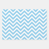 赤ちゃん青と白違うサイズChevron ラッピングペーパーシート (正面2)