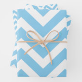 赤ちゃん青と白違うサイズChevron ラッピングペーパーシート (インサイチュ)