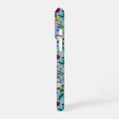 赤ちゃん青にニワトリとワイルドフラワー iPhoneケース (左側面)