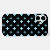赤ちゃん青のポルカが黒に交差 Case-Mate iPhoneケース (裏面 (横))