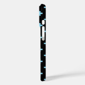 赤ちゃん青のポルカが黒に交差 Case-Mate iPhoneケース (裏面 / 左)