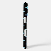 赤ちゃん青のポルカが黒に交差 Case-Mate iPhoneケース (裏面 / 右)