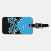 赤ちゃん青、白、黒のチアリーダー服 ラゲッジタグ (正面横)