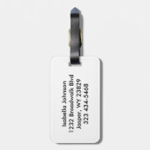 赤ちゃん青、白、黒のチアリーダー服 ラゲッジタグ (裏面縦)