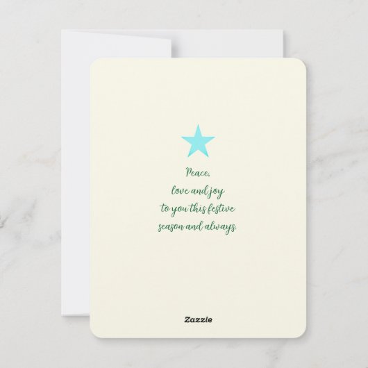 赤ちゃん鹿と星の喜びの世界 フラット シーズンカード (裏面)