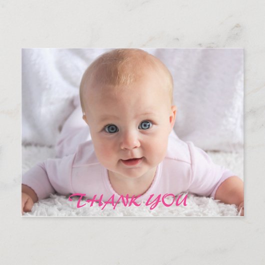 赤ちゃん ありがとう フォト ポストカード (正面)