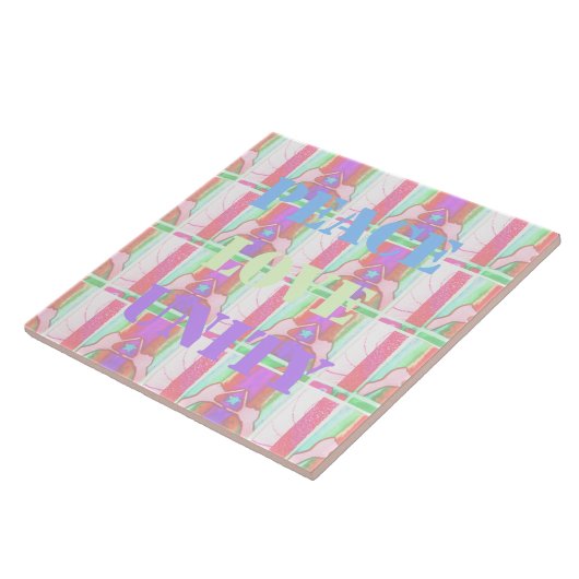 赤ちゃん キッズ  ピース ラブ ユニティ ハクナマタタ デザイン タイル (側面)