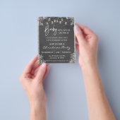 赤ちゃん、コロナが外でクリスマスパーティーの雪の結晶よ チラシ (手)