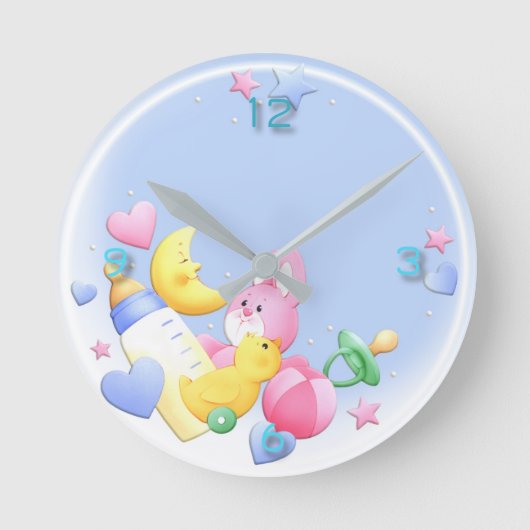 赤ちゃん ラウンド壁時計 (正面)